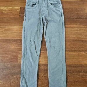 Faherty Stretch Terry 5-Pocket Pants 30x32 Iron Gray Slim Straight Soft Knit